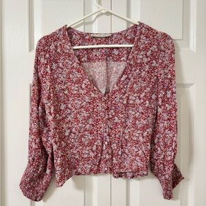 Abercrombie V-Neck Women's Floral Top